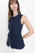 Yasagana Linneväst - Navy Blazer