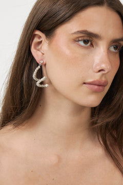 Skinny Viper Earrings - Silver