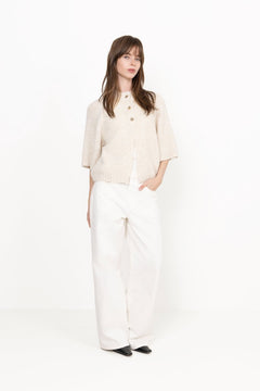 Benuta Fluffy Knit Cardigan - Off White