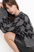 Kick Check Knit Blouse - Antracit
