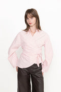 Tifuna Stripe Wrap Shirt - Light Pink