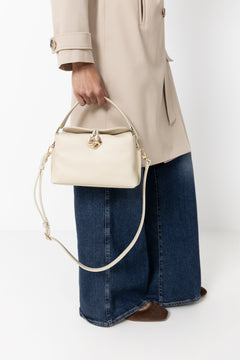 Hanna Mini Bag - Grained Leather Creme