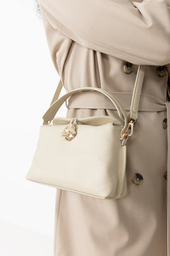 Hanna Mini Bag - Grained Leather Creme
