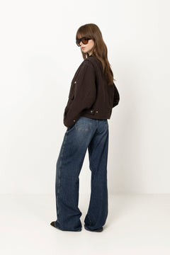 Rivera Canvas Boxy Jacket - Brown