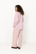 Coastal Shirt - White Red Pinstripe