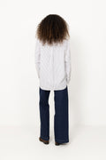 Poplin Workwear Shirt - Black White Stripe