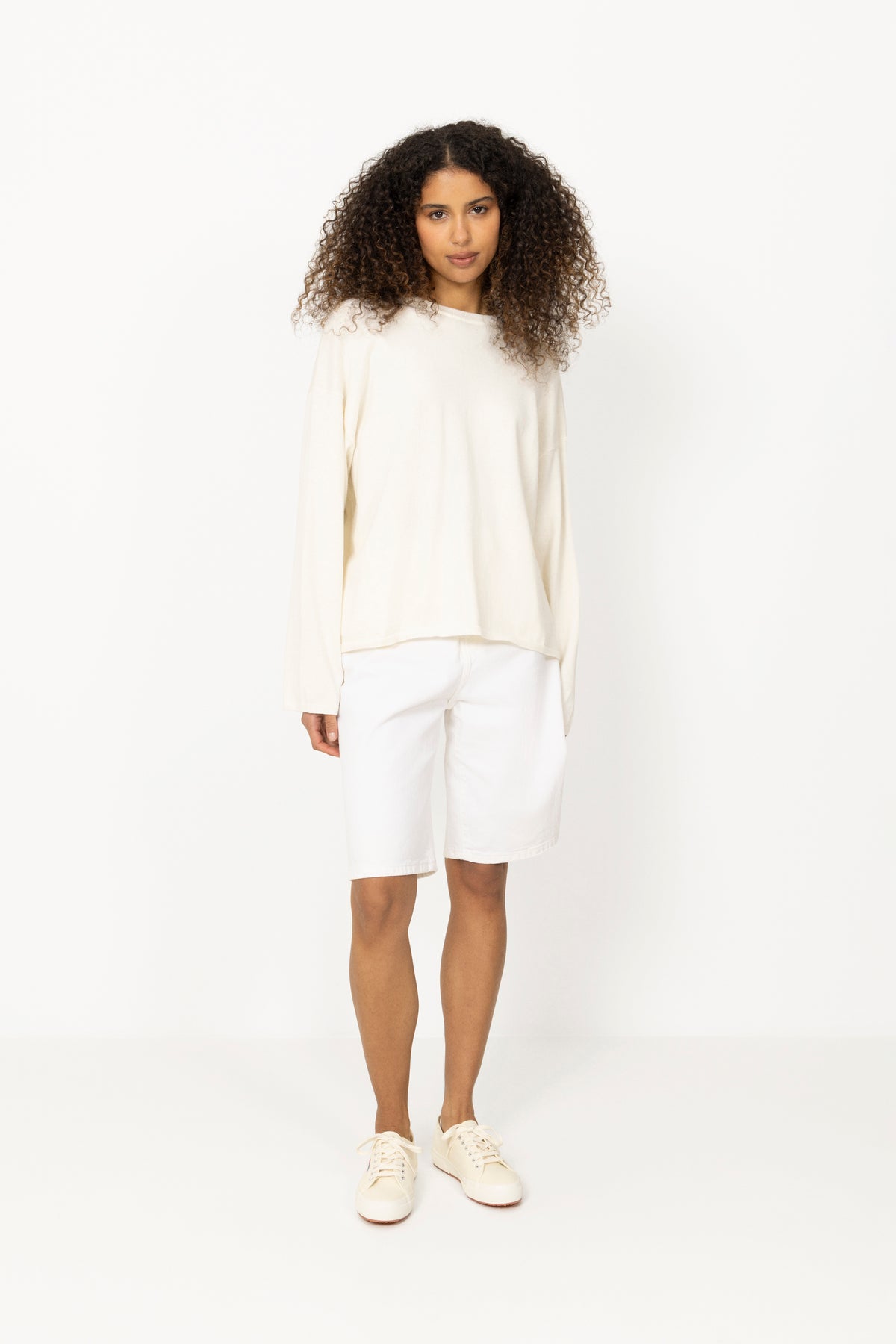 Toulon Cotton Cashmere Sweater - Starch