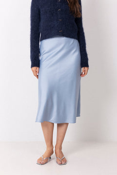 Slflena Hw Midi Skirt - Dusty Blue