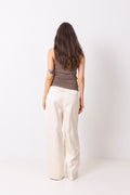 Slfanna U-Neck Tank Top Noos - Chocolate Chip