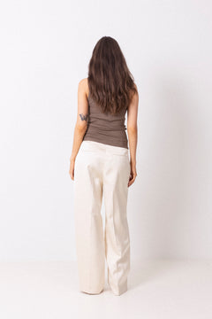 Slfanna U-Neck Tank Top Noos - Chocolate Chip
