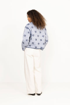 Fina Jacket - Blue/Off White