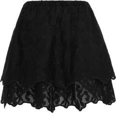 Ellinoric Lace Mini Skirt - Vintage Black