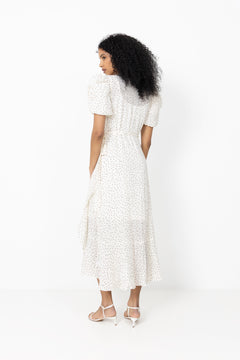 Sinda Dot Dress - Cream/Brown