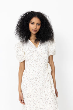 Sinda Dot Dress - Cream/Brown