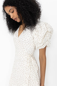 Sinda Dot Dress - Cream/Brown