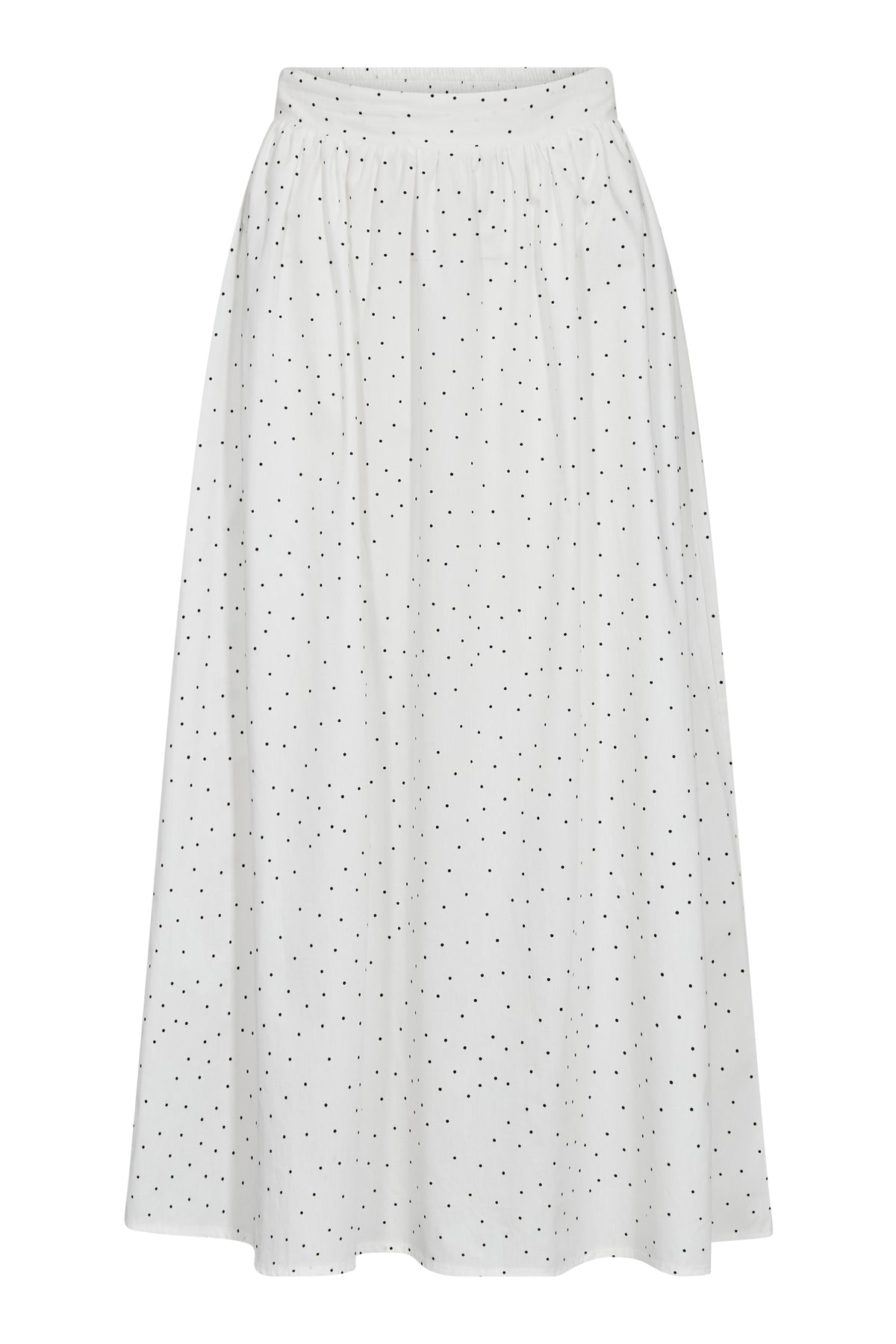 Aida Kjol - White/Black Dot