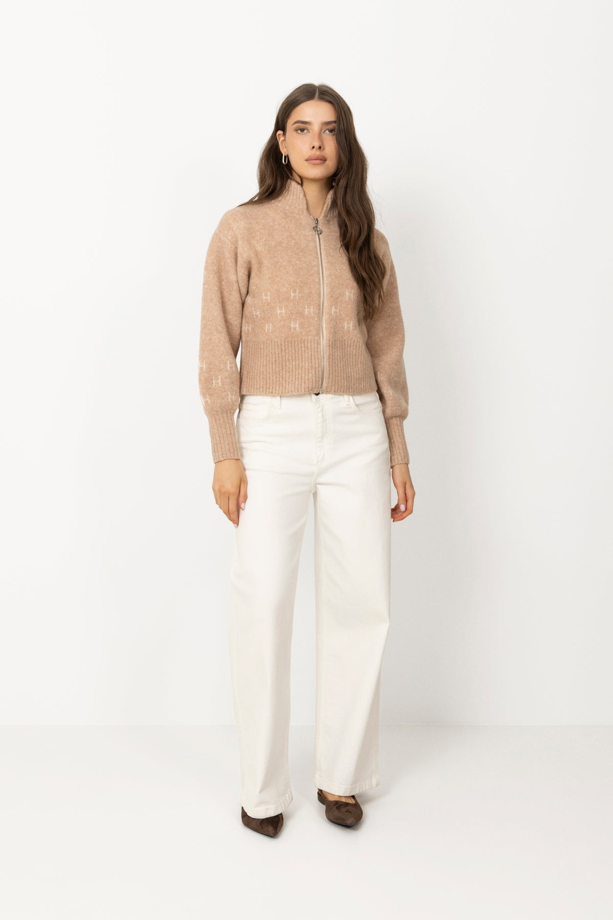 Märtha Jacket Short - Beige Melange