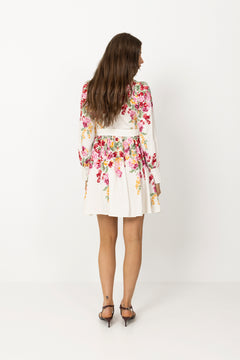 Yasrosie Ls Dress - Birch New Rosie Print