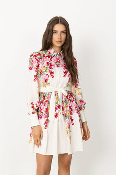 Yasrosie Ls Dress - Birch New Rosie Print
