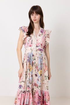 Yasmessa Cs Long Dress - Pristine W. Ballerina/Skyway