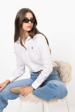 Classic Fit Linen Shirt - Classic Oxford White