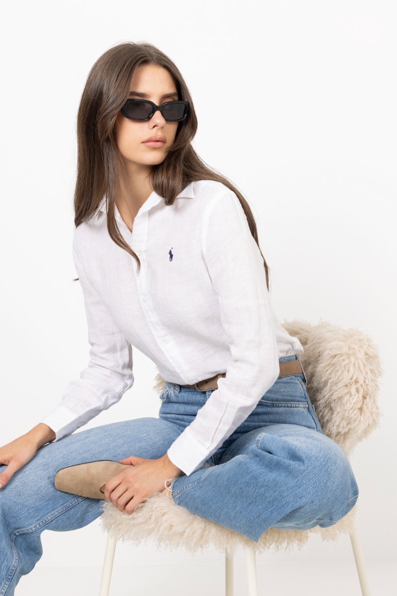 Classic Fit Linskjorta - Classic Oxford White