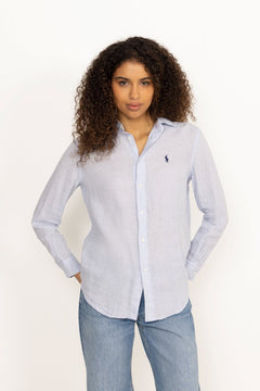 Classic Fit Linen Shirt - Oxford Blue