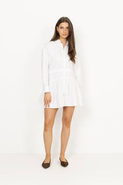Woven Shirt Dress - White