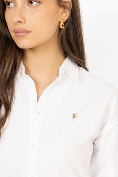 Woven Shirt Dress - White