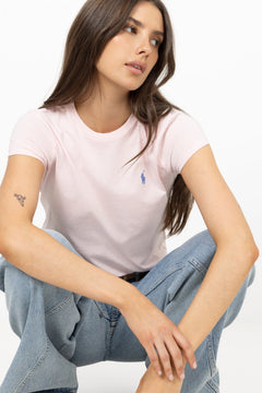 Cotton Jersey Crewneck T-Shirt - Pink Sand