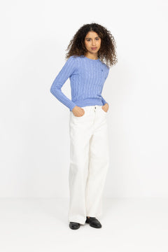 Julianna Long Sleeve Cotton Pullover - New Litchfield Blue