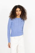 Julianna Long Sleeve Cotton Pullover - New Litchfield Blue