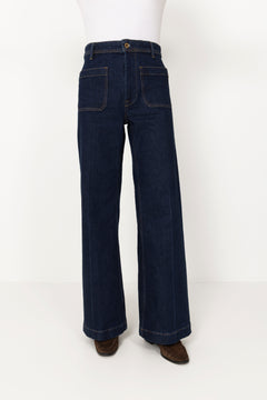 Woven Flare Pants - Kinsey Wash