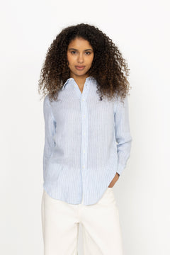 Woven-Sport Shirt - Lt Blue/White