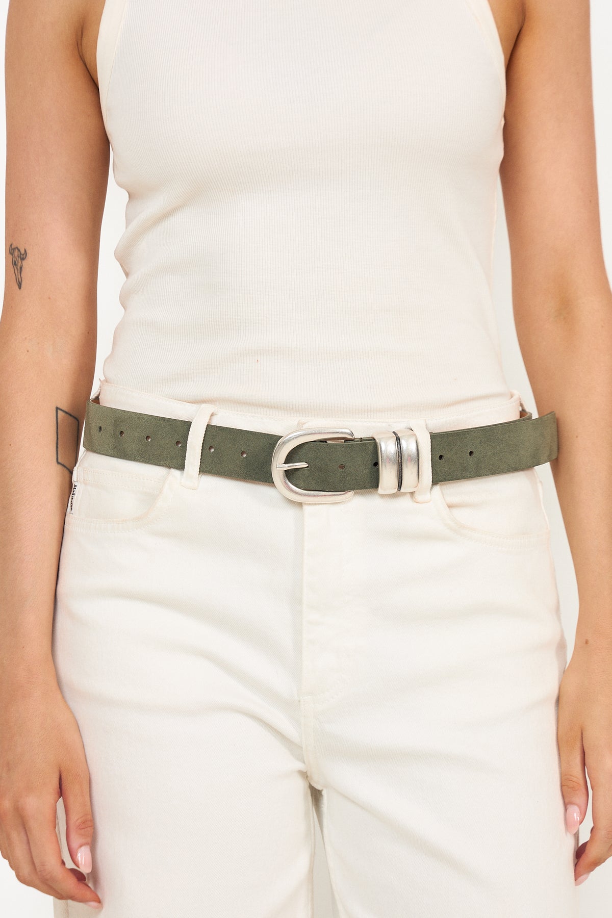 Zoira Suede - Deep Lichen Green
