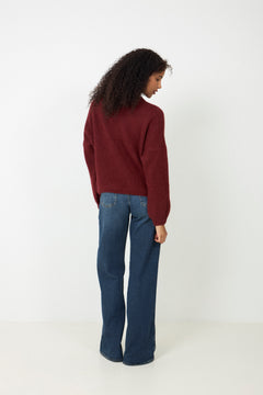 Mimi Ls Knit - Dusty Mahogany