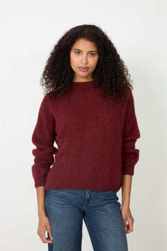 Mimi Ls Knit - Dusty Mahogany