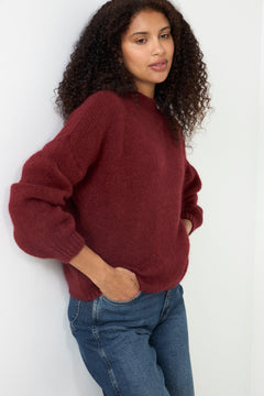 Mimi Ls Knit - Dusty Mahogany