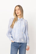 Ameliacc Emb Skjorta - Pale Blue