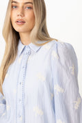 Ameliacc Emb Skjorta - Pale Blue