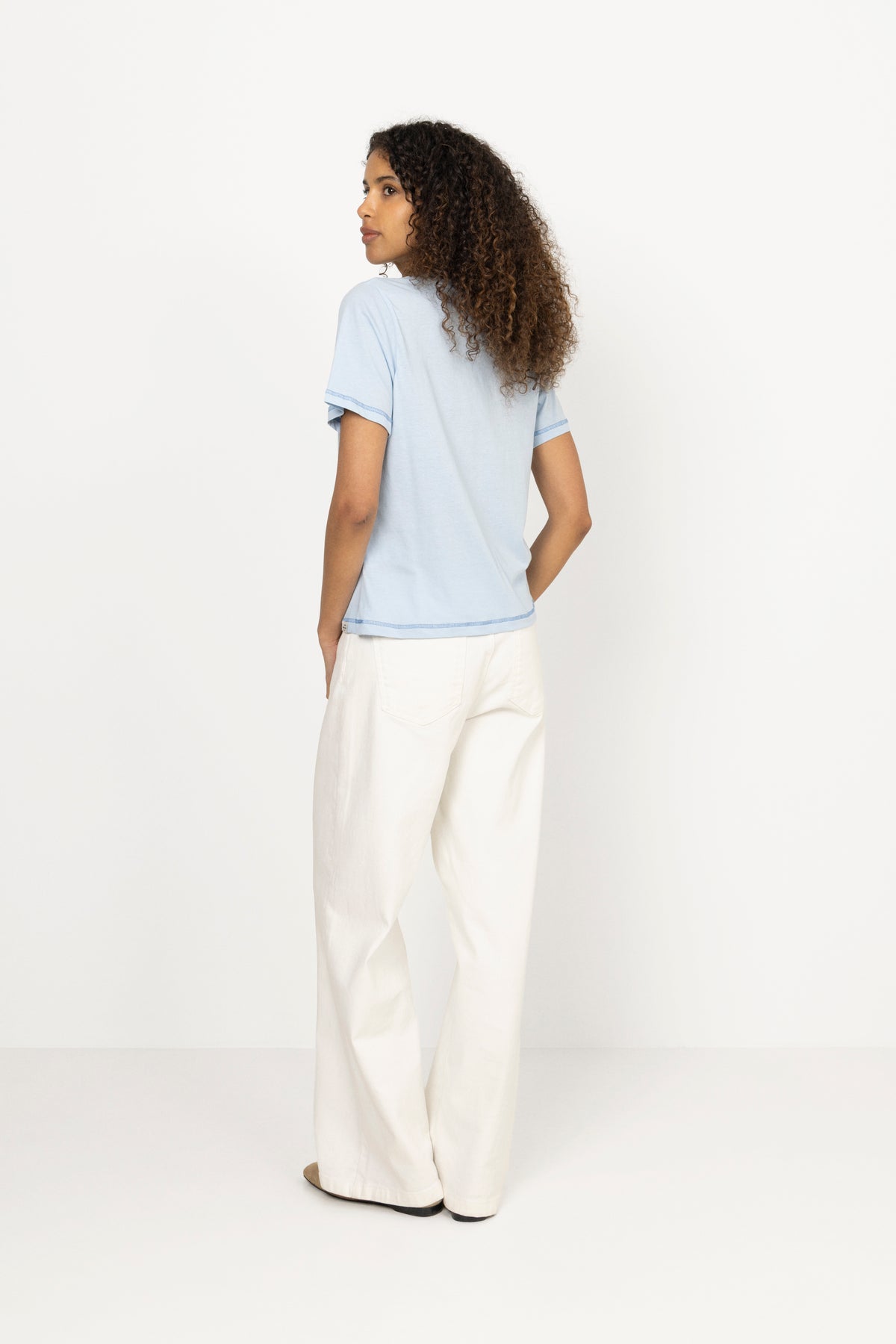 Single Cotton Grace Tee - Cashmere Blue