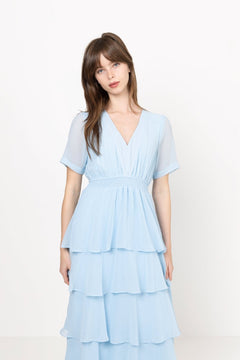 Imogene Solid Dress - Blue