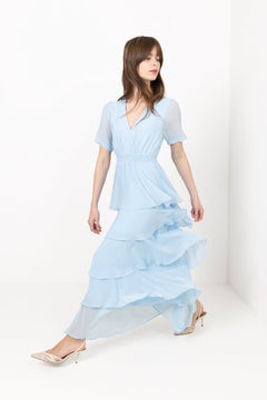Imogene Solid Dress - Blue