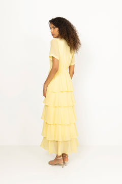 Imogene Solid Dress - Yellow