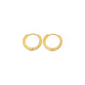 Nilea Crystal Hoop Earrings - Guld