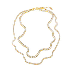 Melina Crystal Necklace - Gold