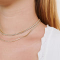 Melina Crystal Necklace - Guld
