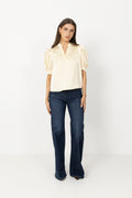 Roella Heavy Sateen Blouse - Light Yellow