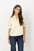 Roella Heavy Sateen Blouse - Light Yellow