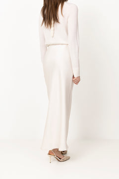 Viso Heavy Sateen Skirt - Pearl